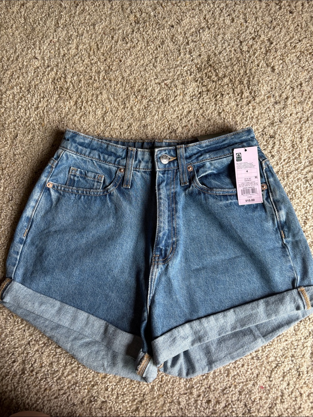 wild fable Light Blue Cuffed Denim Shorts